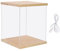 sourcing map Acryl-Vitrine mit LED-Licht, 25 x 25 x 25 cm, transparente Schaukasten, Figuren, Vitrine für Sammlerstücke