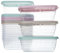 QILZO Pack de 12 Fiambreras de Alimentos 500ml, Recipientes de plástico para comida, Sin BPA, Recipiente Apto para Microondas, Lavavajillas, Congelador, Recipientes con Tapa
