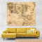 IMZEUSYEP Mittelgroßer Retro-Erdkarten-Wandteppich, Vintage-Wandbehang, dekorative Wandteppiche, langlebige Wandkunst, Dekoration, 3D-Druck, Wandteppich für Wohnheim, Wohnzimmer, Schlafzimmer, 127 x