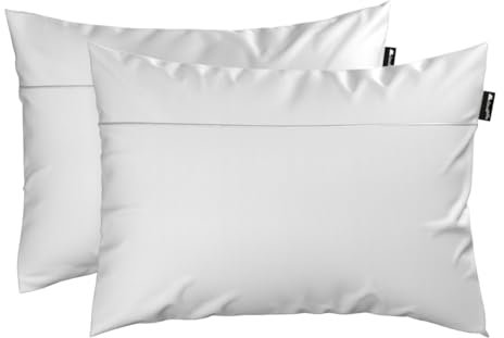 Cloudpillo Kissenbezug - Duo-Pack - Antibakteriell - Luxuriöse Ägyptische Baumwolle - Nachhaltig Produziert - Ultraweich - Hygienischer Komfort - Weiß - 50x70cm - 2 Stück - Ideal für Empfindliche Haut