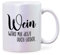 glitzertassen.de® | Wein wäre mir jetzt auch lieber | Perlmutt Glitzertasse | Geschenkidee | Lustige Sprüche | Kaffeebecher | Keramik | 330 ml