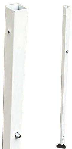 Replacement Metal Leg Gazebo(Spare Part) Pop Up For 3M x 3M Gazebo Grey & White. (1, White Without Parts Outer Ø 25mm)