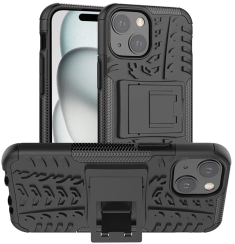 CoolGadget Outdoor Handyhülle für iPhone 15 Plus Outdoor Schutzhülle, stoßfest & robust für Extrem-Einsatz, kompatibel mit iPhone 15 Plus (6,7 Zoll), Schwarz