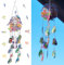 Starnearby DIY Diamond Painting Sonnenfänger Windspiele Set, 5D Doppelseitige Kristall Diamant Malerei Anhänger Set, Rotierender Windspiel Bastelset Hängende Ornamente für Fensterdeko (Blumenvogel)