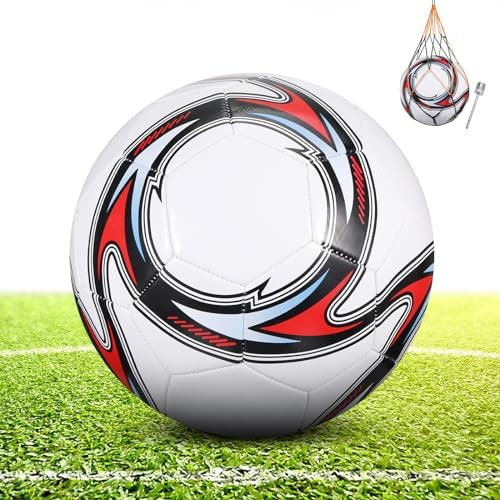 KWJEIULSOQ Fußball, Fußball Kinder Unisex, Outdoor-Indoor fussbälle, Offizieller Training Fussball Ball, Fussball größe 4 für Jugendliche und Erwachsene