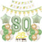 Gold Luftballon 80. Geburtstag Dekoration Oliv-grün Tortendeko 80. Geburtstag Frauen Mann Geburtstagsdeko 80 Jahre Frauen Gold Folienballon 80 Ballon party deko grün