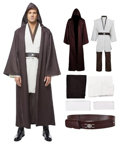 Fortunezone Ritter Kostüm Herren Halloween Cosplay Kostüme für Erwachsene mit Umhang