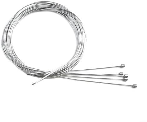 Flexible and Efficient Shift Derailleur Cables, 5 Pack Stainless Steel Wires (front (rear (2.1 m))