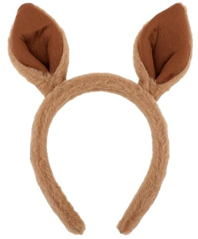 Gjinxi Tier-Ohrgeweih-Ohren-Haarreif, realistisch, flauschig, Katze, Hund, Plüsch, Rentiergeweih, Haarband, Halloween, Weihnachten, niedliches Kostüm, Kopfbedeckung zum Waschen von Make-up, Cosplay