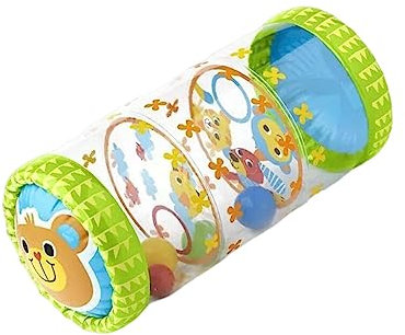 budiniao Aufblasbare Baby Krabbelrolle, frühe Entwicklung, pädagogisches Säuglingsspielzeug, Anfänger Babys, Spiele, Stehen, Üben, drinnen