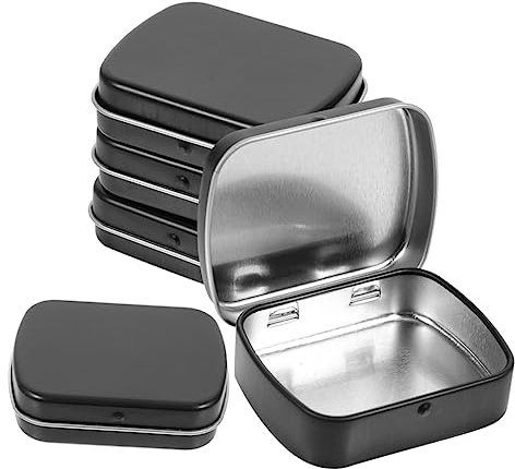 Gogogmee 5st Aufbewahrungsbox Für Süßigkeiten Zinn Blechdosen Behälter Organizer Für Kleine Gegenstände Rechteckige Blechdosen Leere Bonbondosen Süßigkeitenglas Reise-blechdose Eisen