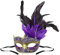 JIAHG Masque de Plumes Halloween Carnaval Rio Femme Masque Vénitien de Bal Masqué Demi-Masque à Paillettes Opéra Drame Demi-visage Masque de Déguisement Mascarade Cocktail Cosplay Soirée