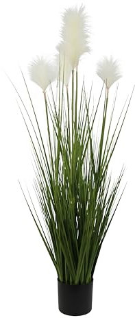 MichaelNoll Kunstgras, künstliches Gras, Dekogras, Kunstpflanze, Zimmerpflanze, Grünpflanze, künstliche Pflanze, Deko, im schwarzen Topf, sehr realistisch, Grün (120 cm - Artikeln. MN-KP-2227)