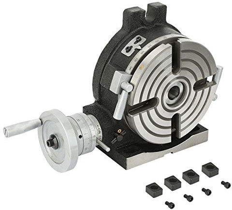 Milling Rotary Table, HV6 6 Inch Multi Function Nodular Cast Iron Rotary Table Milling Drilling Machine with Precision Indexing for Milling and Drilling Applications