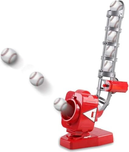 Kadxyan Baseball-Pitching-Maschinen, Elektronische Softball-Pitching-Baseball-Trainermaschine Mit Stabiler Basis, Baseball-Wurfmaschine, Höhenverstellbar/Bälle Alle 7 Sekunden, Für Tennistraining