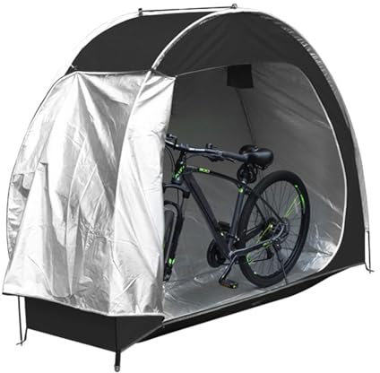 WTLONBF Outdoor Bike Covers Storage Shed Tent, Oversized Bike Storage Tent, Portable Foldable Garage Storage Tent, Waterproof Outdoor Bicycle Cover Waterproof Durable Tarp Protect Rain black