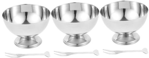 MAGICLULU 3sätze Dessertschale Eisbecher Für Snacks Pudding Und Obst Wiederverwendbare Servierschale Für Zuhause Bar Und Restaurant Design Stapelbar Und Langlebig
