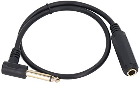 Audiokabel Stereo-Verlängerung 0,5 M Stecker auf Buchse Rechtwinklig 6,35 Mm für Mikrofon