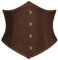 SCARLET DARKNESS Damen Cottagecore Unterbrust Korsett Einfarbig Peasant Country Korsett Braun 46