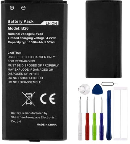 E-yiiviil Ersatzakku CAT B26 Battery Kompatibel mit Caterpillar CAT B26 Mobile Phones Smartphone with Tools