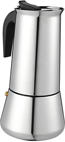 MAGICLULU Cafetera de Acero Inoxidable de 200 Ml Fácil de Usar para Cocina Hotel Restaurante Oficina