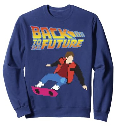 Zurück in die Zukunft 8-Bit-Marty auf dem Hoverboard Sweatshirt