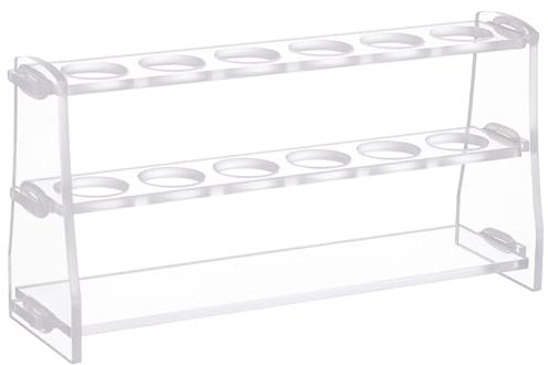 UNICRAFTALE 1 Satz 183x50.5x90.5mm 6 Loch Reagenzglashalter Acryl Laborbedarf Rechteckiger Durchsichtiger Reagenzglashalter Runde Löcher Reagenzglashalter Loch 21mm Für Reagenzgläser Chemielabor