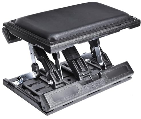 SurmountWay Großes Panel Fußstütze Schreibtisch Stufenlos Verstellbar, Fußablage Fußhocker mit Massage Ergonomisch Höhe Winkel Einstellbar für Büro Zuhause (Schwarz)