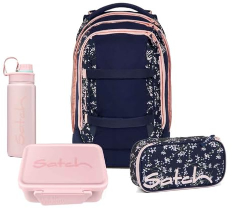 Satch Pack Schulrucksack Set 4tlg. Lunchset (Bloomy Breeze)