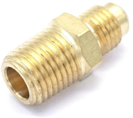 SAE-Stecker 7/16-20 UNF passend for Rohr-AD 1/4 -1/4 NPT-Stecker, Messing, SAE 45-Grad-Rohrverschraubungen, 1000 PSI
