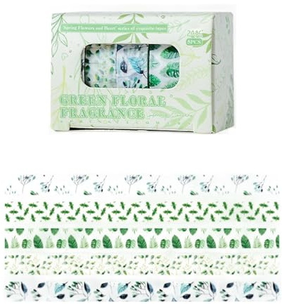 5 Rollen Vintage Blumenmuster Klebeband Für Kunsttagebuch Fotoalbum Verpackung – Dekorativer Kleber 10 Mm X 2 M Kinderhandwerk