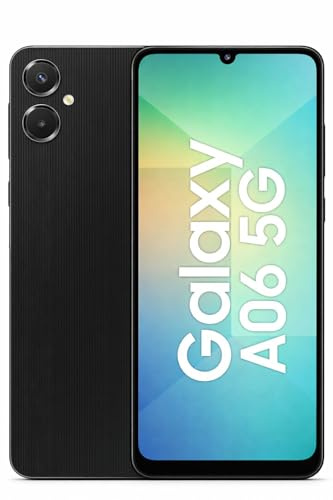 Galaxy A06 5G Smartphone, 4GB RAM, 128GB Storage, 50MP Dual Camera, 6.7-Inch Super AMOLED, 5000mAh Battery, IP54, 5G, Black