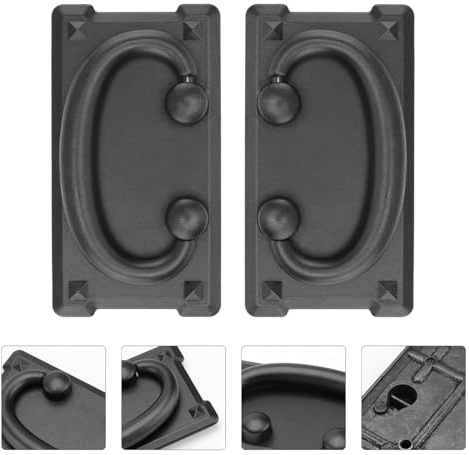 Kichvoe 2pcs Boutons de tiroir de meubles en alliage de zinc, poignées de placard, style chinois, noir, toucher délicat, pour armoire