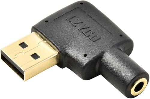 LZYCO USB to Audio Jack Adapter External Stereo Sound Card with One 3.5mm Aux TRRS Headphone or Headset to USB Adapter for Integrated Audio Out & Microphone in, Do Not Work for TV or Car (Black)