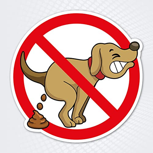 Hochwertiges Schild aus Alu-Dibond Hier kein Hundeklo 210 x 210 mm Freiform | Hundekot, Hundehaufen |