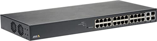 Axis T8524 PoE+ Network Switch verwaltet 24 x 10/100/1000 + 2 x Combo Gigabit SFP Uplink Desktop an Rack montierbar 370 W