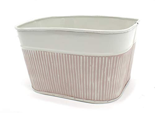 DARO DEKO Pflanzschale aus Metall 1 Stück - 19 x 11,5cm Taupe