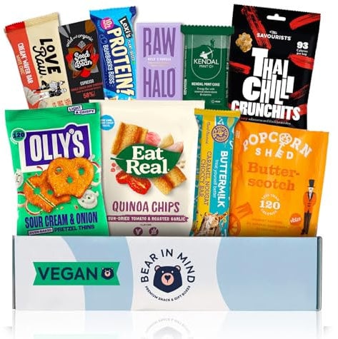 Vegan Hamper: Premium Vegan Treats Hamper & Gift Box - Ultimate Vegan Hampers Gift Baskets for Men & Women - Vegetarian Hamper Gifts for Veganuary