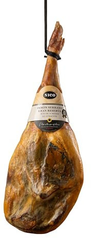 SERRANO-SCHINKEN GRAN RESERVA. 6,5 bis 7,5 kg mit einer Reifung von mehr als 14 Monaten.