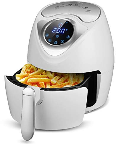 ChengBeautiful Air Fryer Air Fryer Household Smart Touch Screen Electric Fryer Oil-free Large Capacity French Fries Machine (Color : White, Size : 32.2x32.2x37.5cm)