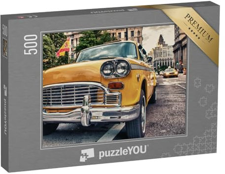 puzzleYOU: Puzzle 500 Teile „Altes Taxi: New York“ – aus der Puzzle-Kollektion Autos, Historische Bilder
