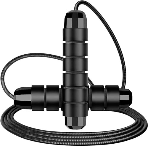 BRAINGAIN Springseil - Speed Jump Ropes für Erwachsene Fitness - Leichtes, verstellbares Trainingsgerät für Anfänger & Profis - Springen, Boxen, Übung & HIIT
