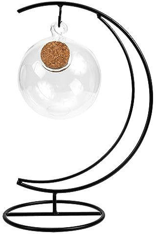 Cabilock Ornaments Glass Vase Glass Favor Jars With Ornament Stand Memento Jar Container Wishing Bottle Decorative Candy Bowls For Diy Flower Vase Wedding Party Clear Glass Bowl Vase