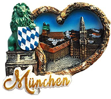 München Deutschland 3D Kühlschrankmagnet Souvenir Geschenk, Harz handgefertigt München Kühlschrankmagnet Home & Kitchen Dekoration Kollektion