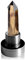 Tyuodna Bouteille d'eau en cristal de quartz naturel amovible, bouteille d'eau en quartz naturel de guérison, bouteille portable anti-fuite de 550 ml (cristal fumé)
