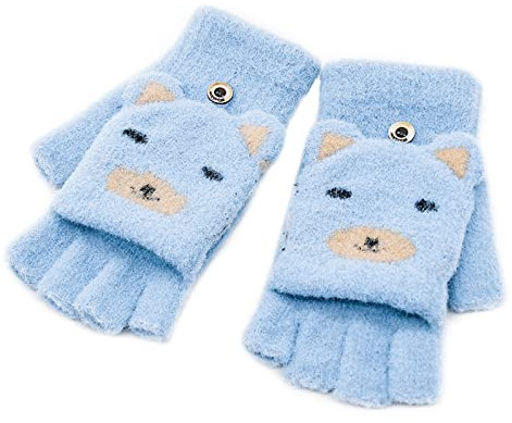 Haarschmuck Erstkommunion Outdoor-Handschuh für Erwachsene für Frauen Plus samtverdickende niedliche Cartoon-Erwachsen-Punkt-Finger-Handschuhe Winter-Warmer niedlicher Handschuh Leo Schal Rot
