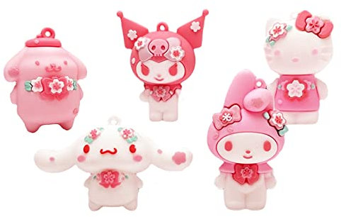 5Pcs Cute Anime Figurines, Kawaii Cake Topper Set, Birthday Party Decoration Supplies, Gift for Fans or Friends (S-5pcs)