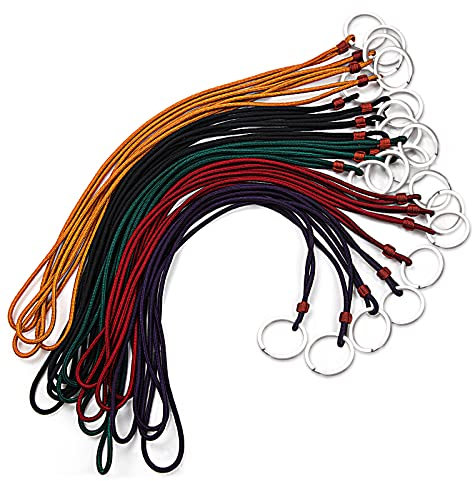 20 Stück Schlüsselband Lanyard Personalisiert Schlüsselkette Band Schlüsselbänder Lang Pantone Schlüsselanhänger mit Ring für Ausweise und Schlüssel