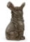 Hunrgy Hippos Vase, handbemalte Nilpferd Vase, ca. 30 cm Grau