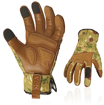 Vgo... 1 Paar Gartenhandschuhe Damen, Gartenhandschuhe, leichte Arbeitshandschuhe (GA7471)